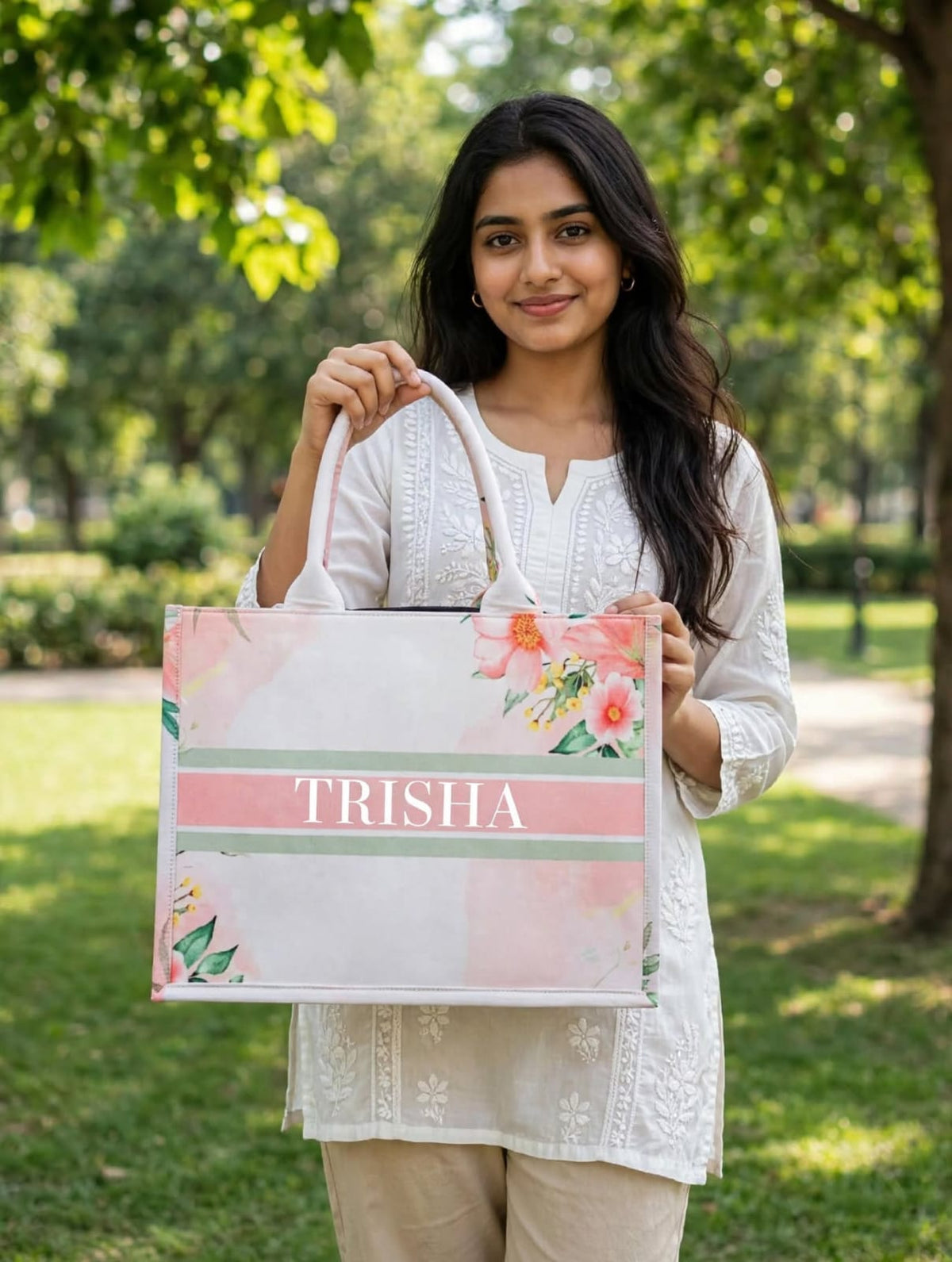 Personalized Digital Printed Cotton Tote Bag – Custom Name Gift Bag 22.0