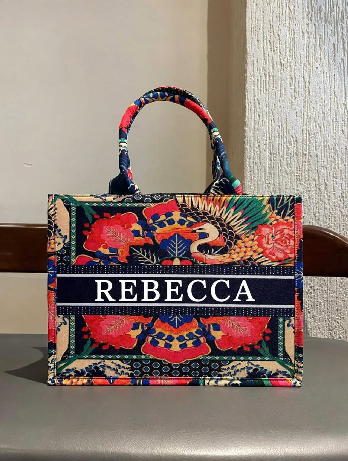 Personalized Digital Printed Cotton Tote Bag – Custom Name Gift Bag 18.0
