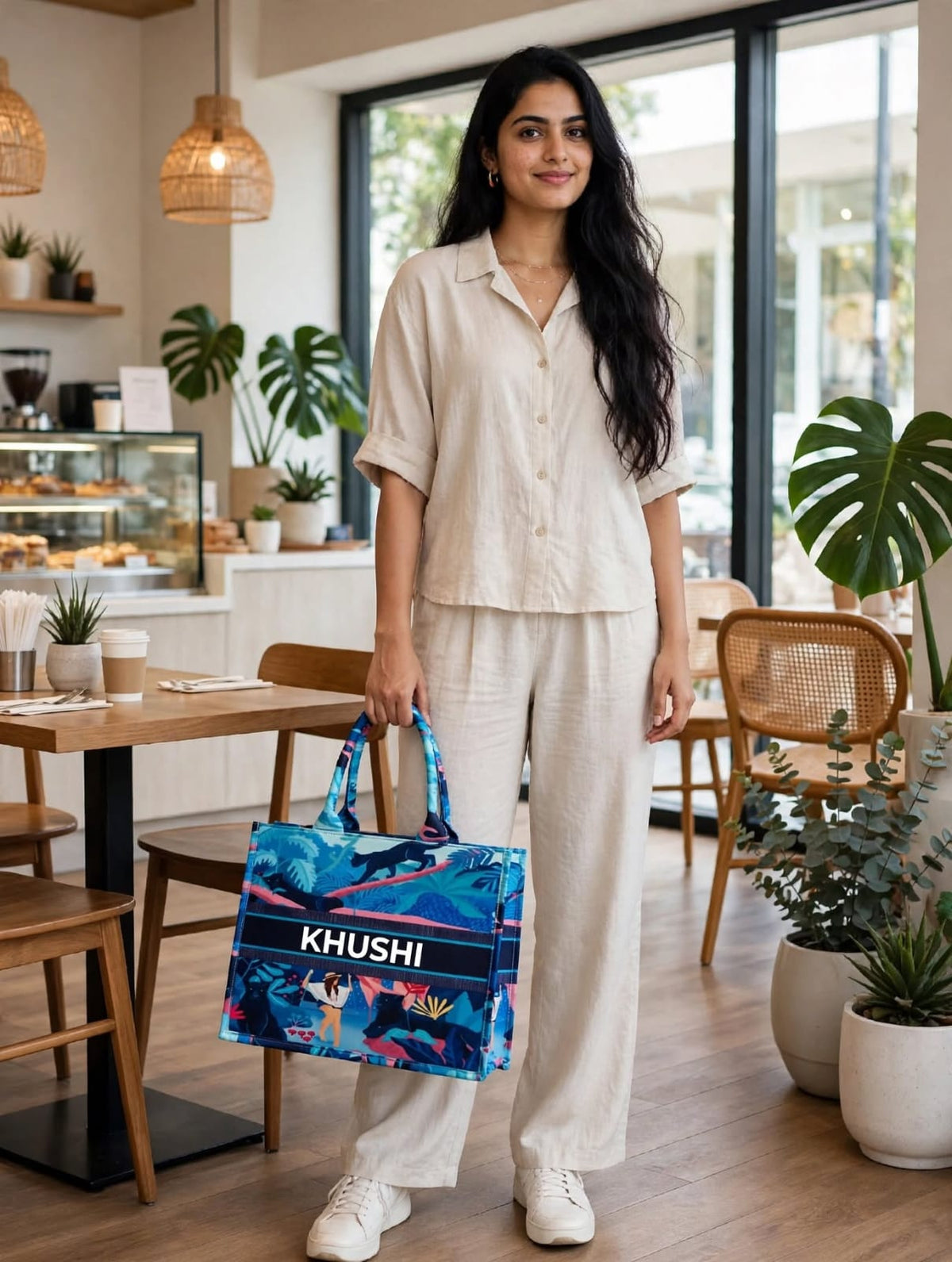 Personalized Digital Printed Cotton Tote Bag – Custom Name Gift Bag 5.0