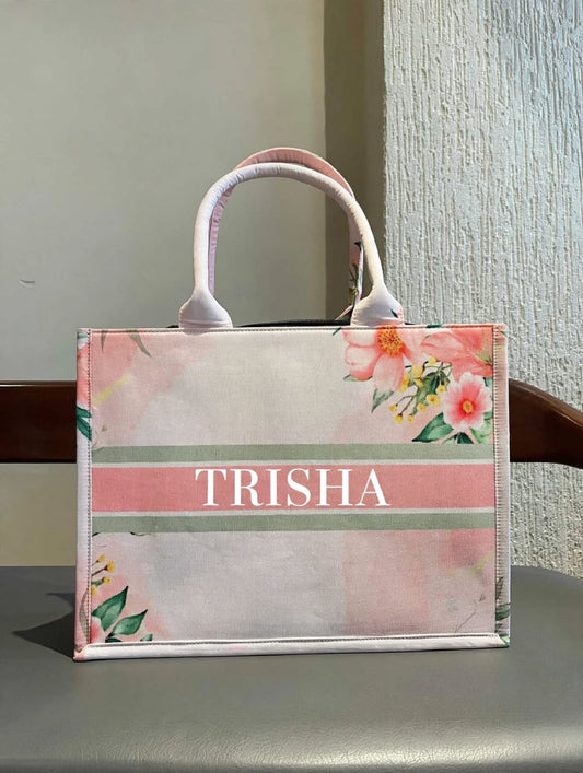 Personalized Digital Printed Cotton Tote Bag – Custom Name Gift Bag 22.0