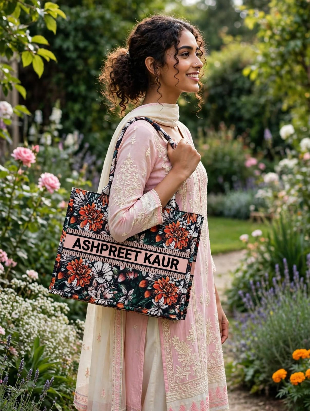 Personalized Digital Printed Cotton Tote Bag – Custom Name Gift Bag 15.0