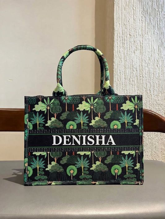Personalized Digital Printed Cotton Tote Bag – Custom Name Gift Bag 14.0