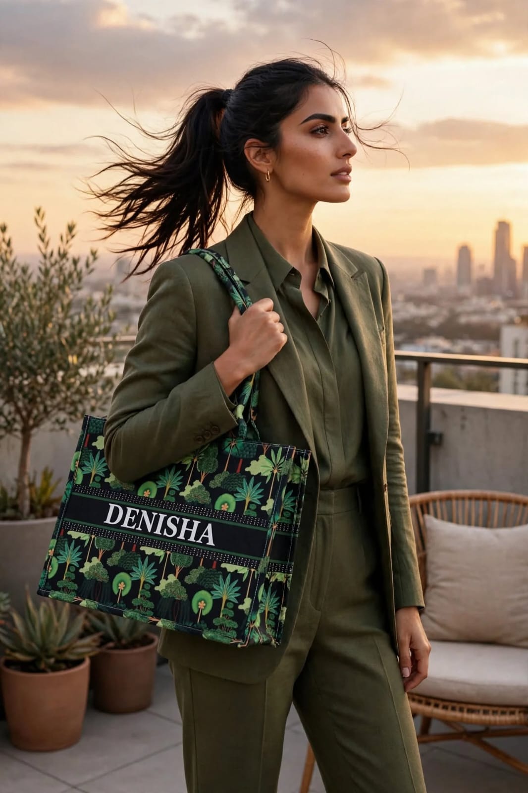 Personalized Digital Printed Cotton Tote Bag – Custom Name Gift Bag 14.0