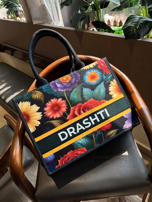 Personalized Digital Printed Cotton Tote Bag – Custom Name Gift Bag 2.0