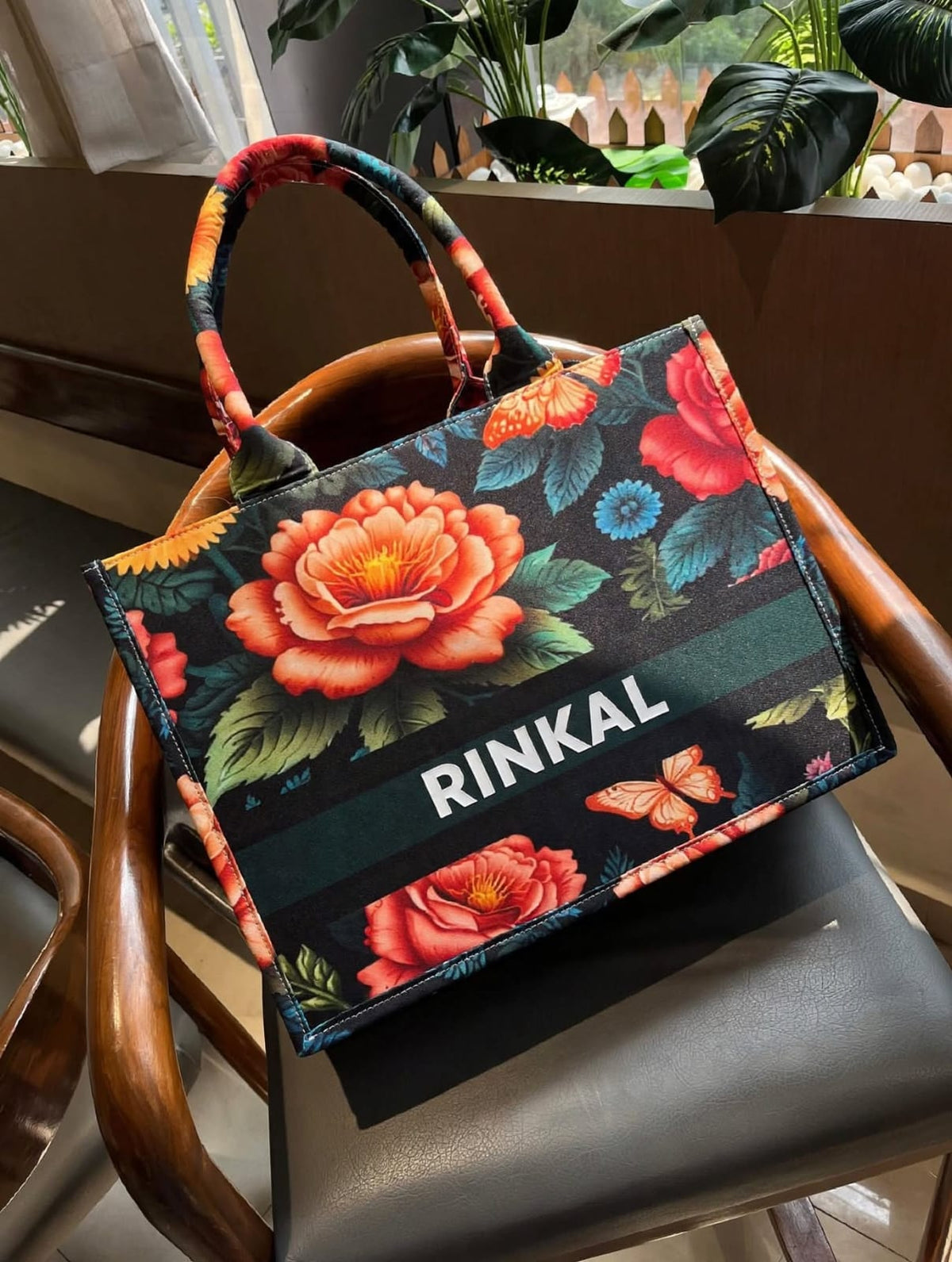 Personalized Digital Printed Cotton Tote Bag – Custom Name Gift Bag