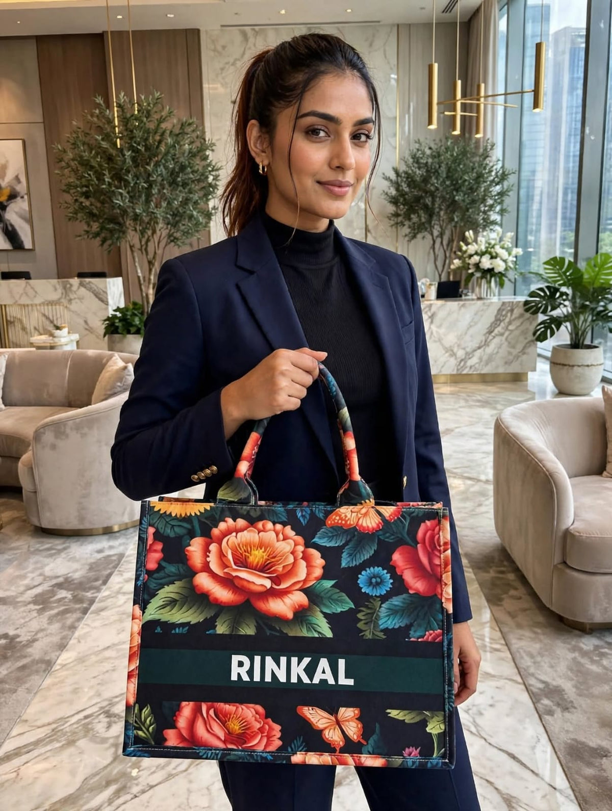 Personalized Digital Printed Cotton Tote Bag – Custom Name Gift Bag