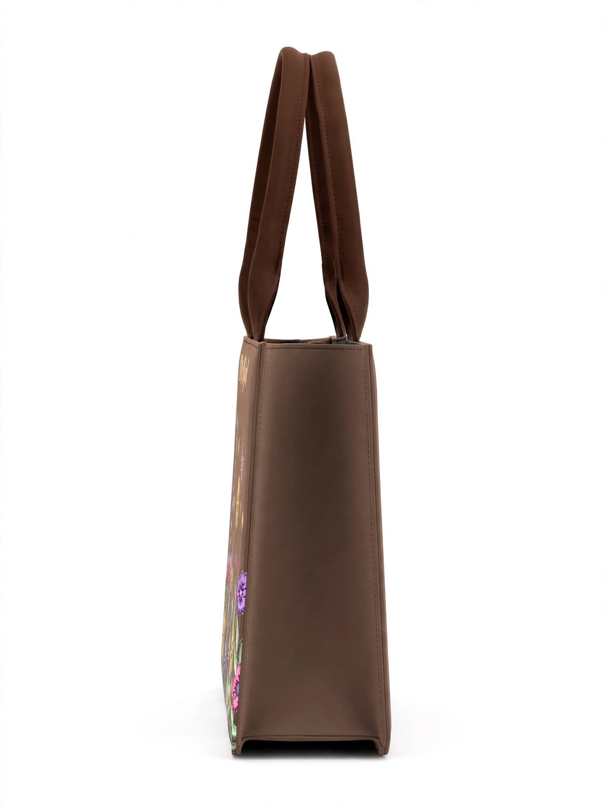 Bagwallaa - Dr. Kajal Edition | The Wildflower Garden Tote Bag | Brown Floral Embroidered Office Bag with Butterflies